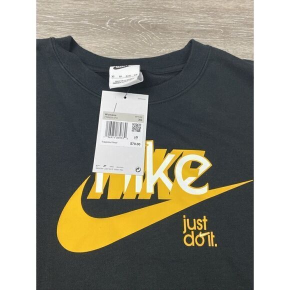 Nike Just Do It Women's Sweater Black FN3628-010 Size XS $70 - Picture 4 of 6
